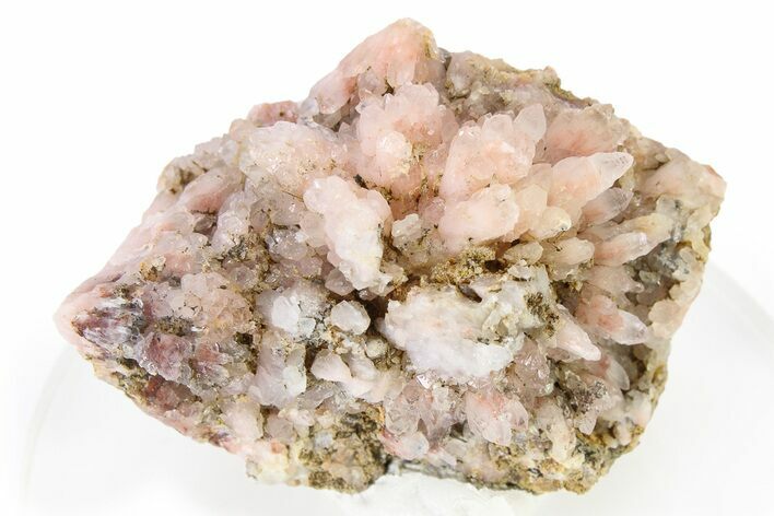 Sparkling Natural Rose Quartz Crystal Cluster - Peru #321367